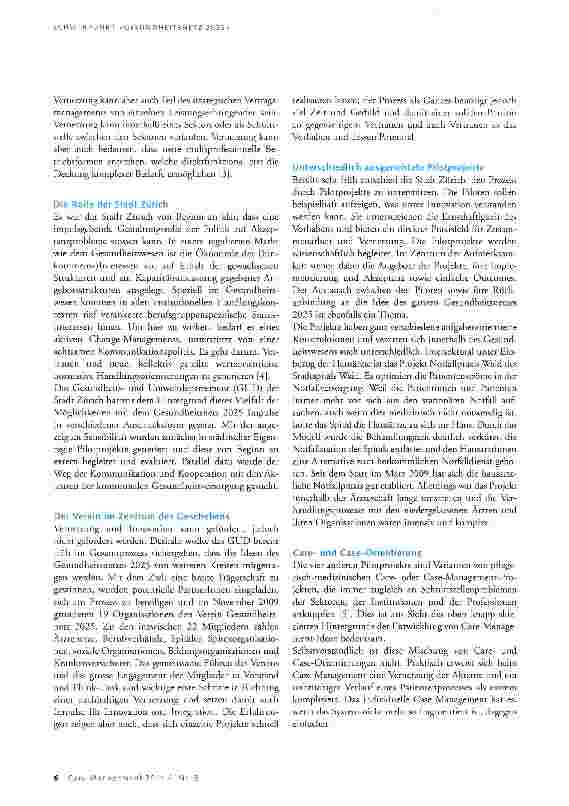 Vorschauseite 2: Das Gesundheitsnetz 2025
