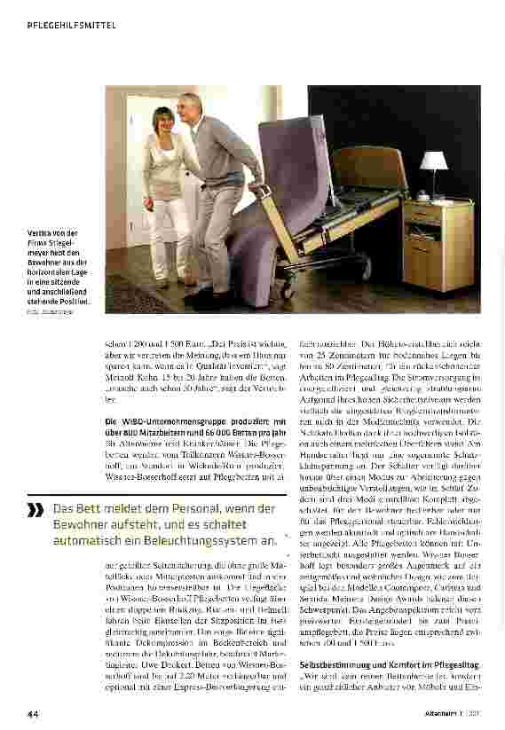 Vorschauseite 2: Pflegebett: High-Tech trifft auf Qualität