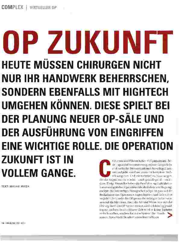 Vorschauseite 1: OPZUKUNFT