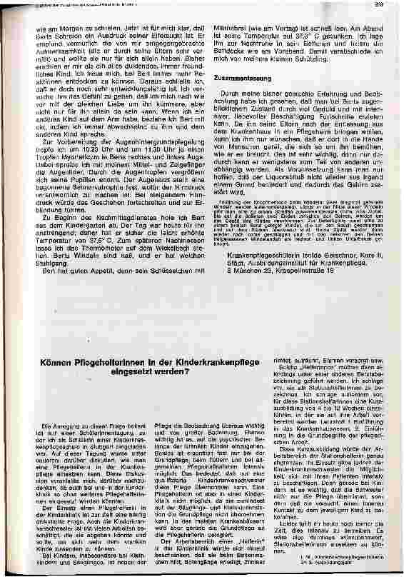 Vorschauseite 4: Bericht über die Pflege eines Kindes mit Hydrocephalus internus