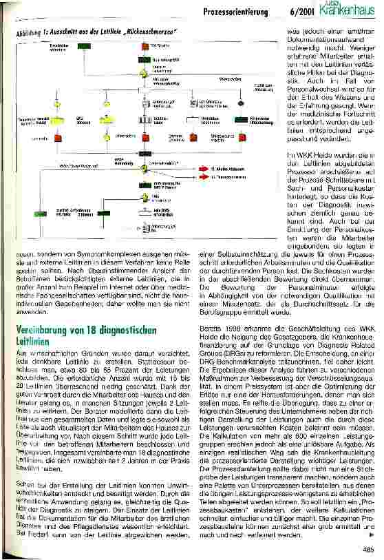 Vorschauseite 2: Effiziente Prozessorientierung am Westküstenklinikum Heide