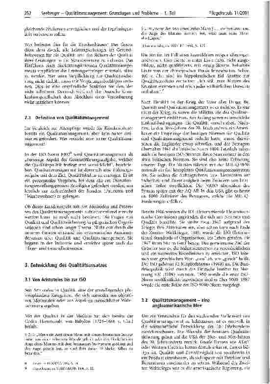 Vorschauseite 3: Qualitätsmanagement: Grundlagen und Probleme - Teil 1 Zur möglichen Wirksamkeit von Qualitätsmanagementaktivitäten in Pflegeund Gesundheitsorganisationen