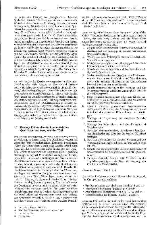 Vorschauseite 4: Qualitätsmanagement: Grundlagen und Probleme - Teil 1 Zur möglichen Wirksamkeit von Qualitätsmanagementaktivitäten in Pflegeund Gesundheitsorganisationen