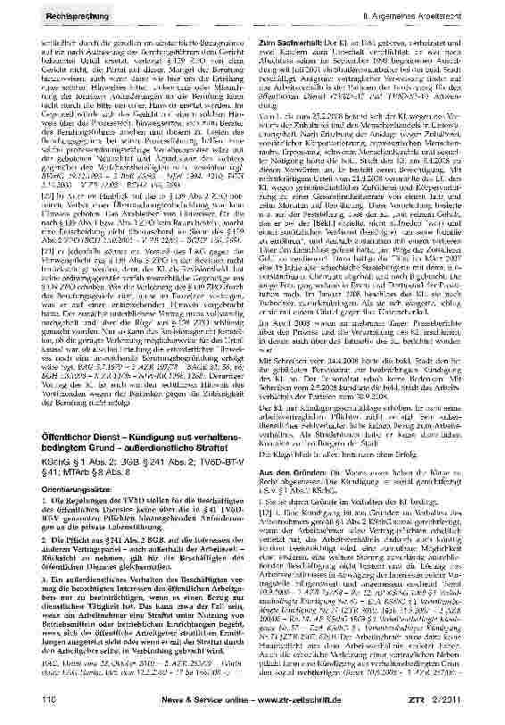 Vorschauseite 2: TV-Forst: EntfernungsentschädigungTV Forst (Länder) §23 Abs. 7; BGB §670