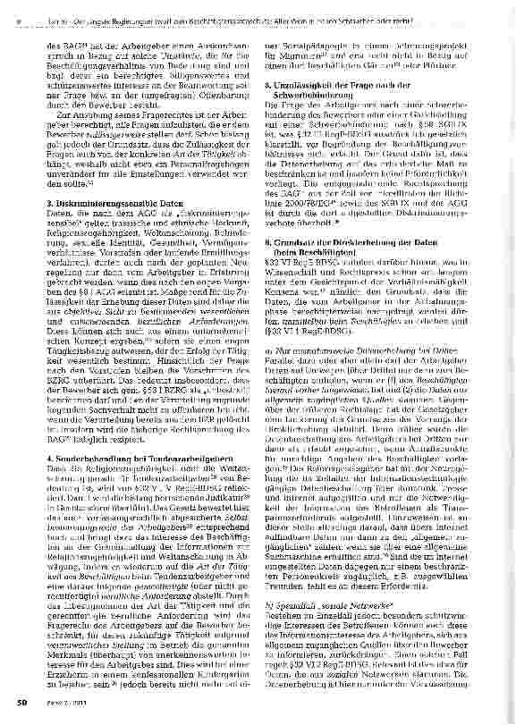 Vorschauseite 4: Der jüngste Regierungsentwurf zum Beschäftigtendatenschutz: Alter Wein in neuen Schläuchen oder mehr?