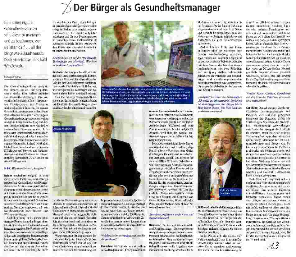 Vorschauseite 1: Der Bürger als Gesundheitsmanager