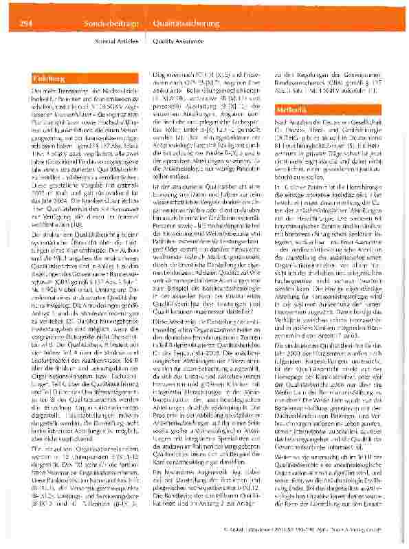 Vorschauseite 2: Darstellung der Anästhesiologie im Qualitätsbericht