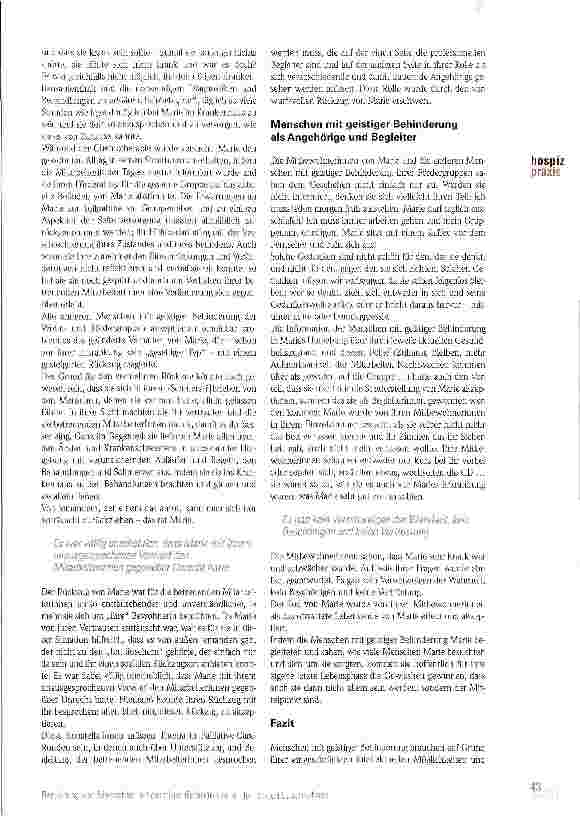 Vorschauseite 2: Begleitung von Menschen mit geistiger Behinderung in der letzten Lebensphase
