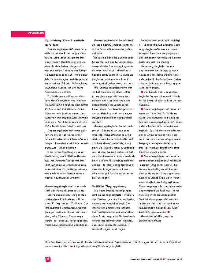 Vorschauseite 2: Genesungsbegleiter*innen – eine neue Beschäftigtengruppe in der Psychiatrie