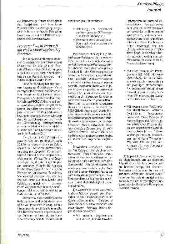 Vorschauseite 2: Neueste Therapien der Psoriasis