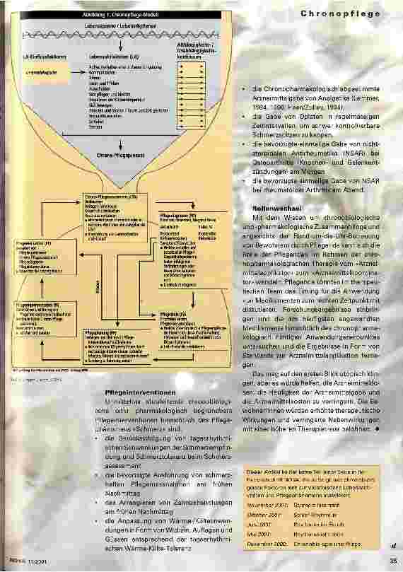 Vorschauseite 3: Schmerz lass nach Chronobiologische Aspekte des Pflegephänomens Schmerz