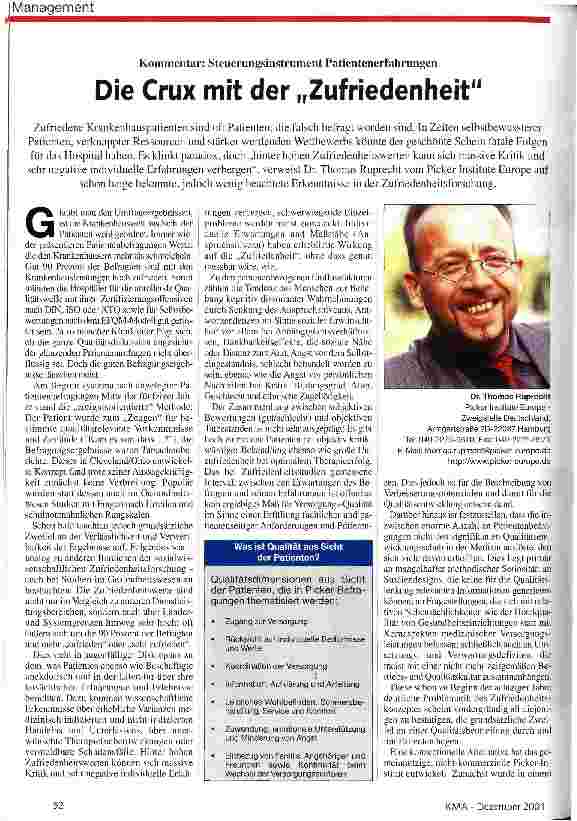 Vorschauseite 1: Die Crux mit der Zufriedenheit
