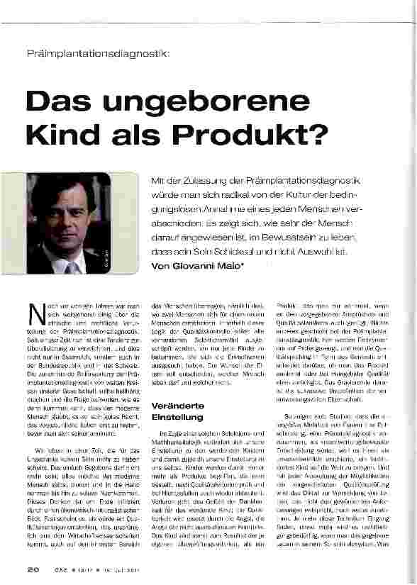 Vorschauseite 1: Das ungeborene Kind als Produkt?