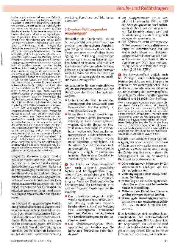 Vorschauseite 4: Die Schweigepflicht der Mitarbeiterim Gesundheitswesen ist das Fundamentfür das Vertrauen der Patienten