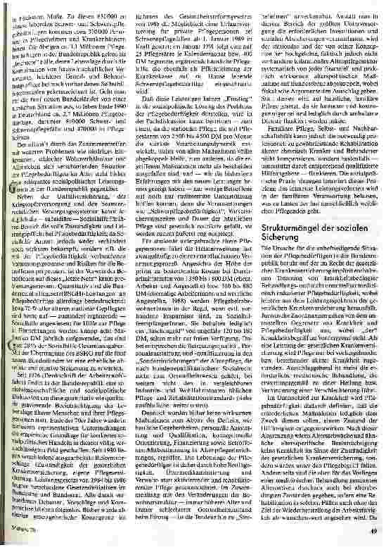Vorschauseite 2: Pflegeversicherung gegen Armut und Unterversorgung im Alter