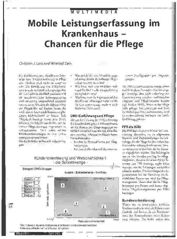 Vorschauseite 1: Mobile Leistungserfassung im Krankenhaus Chancen für die Pflege