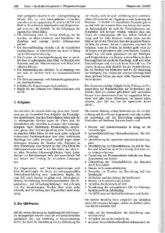 Vorschauseite 2: Qualitätsmanagement in Pflegeeinrichtungen aus der Sicht einer Unternehmensberatung