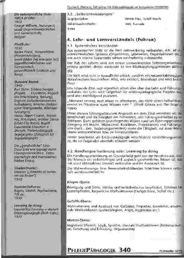 Vorschauseite 2: Mit Erlebnispädagogik zur kompetenten Pflegenden Ein Projektbericht