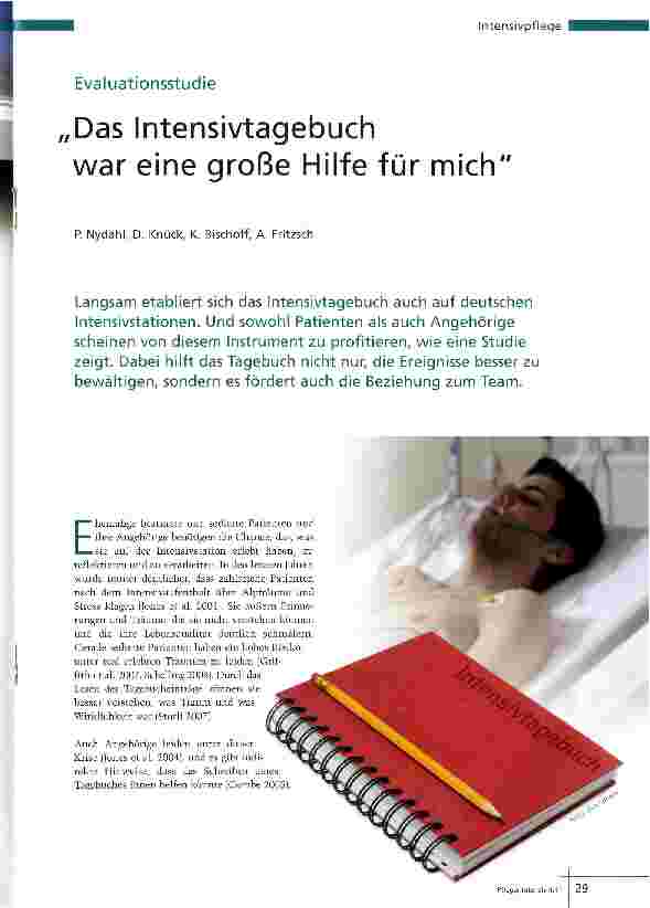 Vorschauseite 1: Das Intensivtagebuch war eine große Hilfe für mich