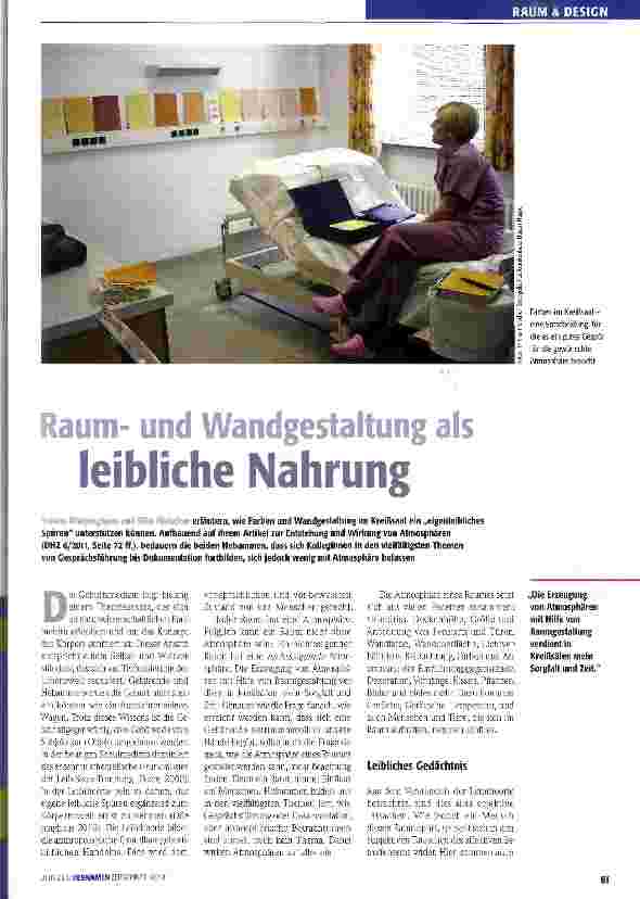 Vorschauseite 1: Wandgestaltung als leibliche Nahrung