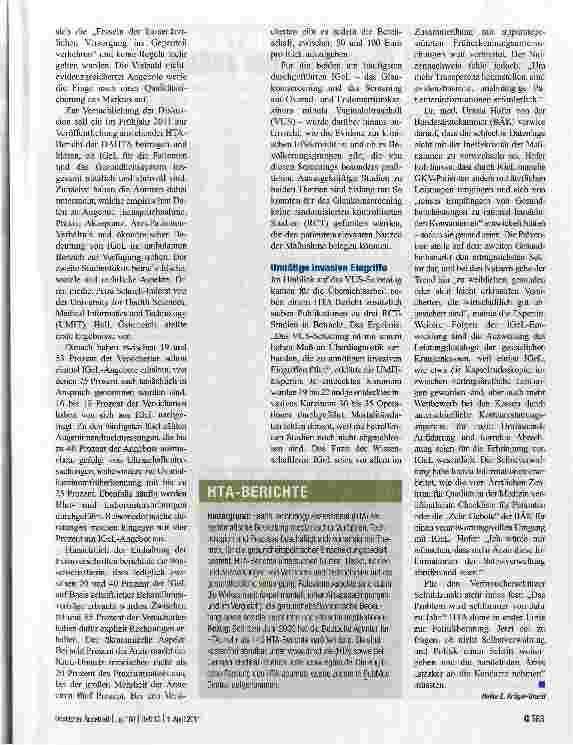 Vorschauseite 2: Handlungsbedarf bei IGeL