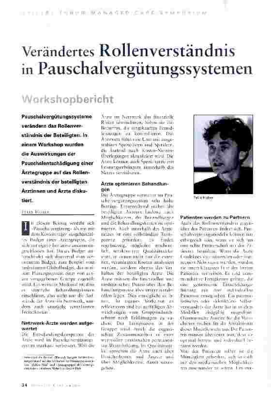 Vorschauseite 1: Verändertes Rollenverständnis in Pauschalvergütungssystemen