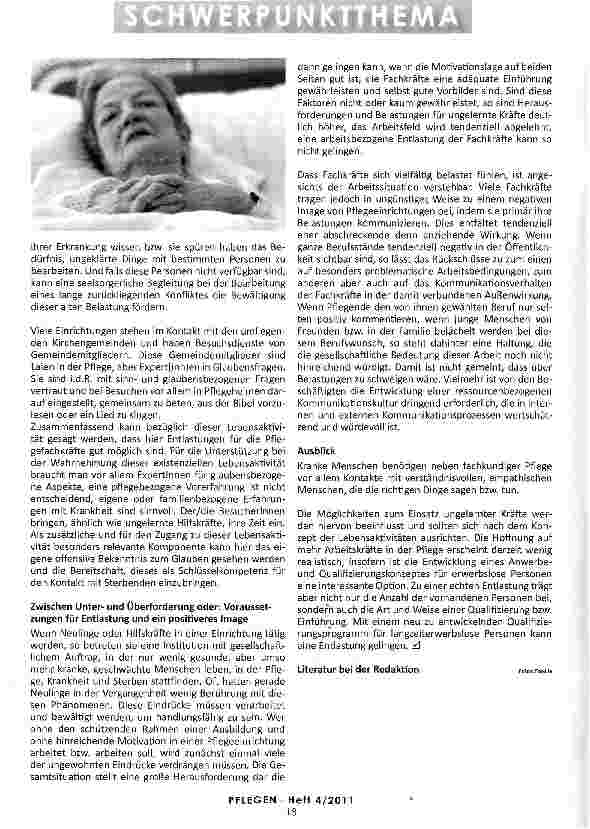 Vorschauseite 6: PFLEGENOTSTAND UND NEUE LÖSUNGEN? Zum Einsatz von erwerbslosen Personen in der Pflege -Diskussion und Positionsbestimmung