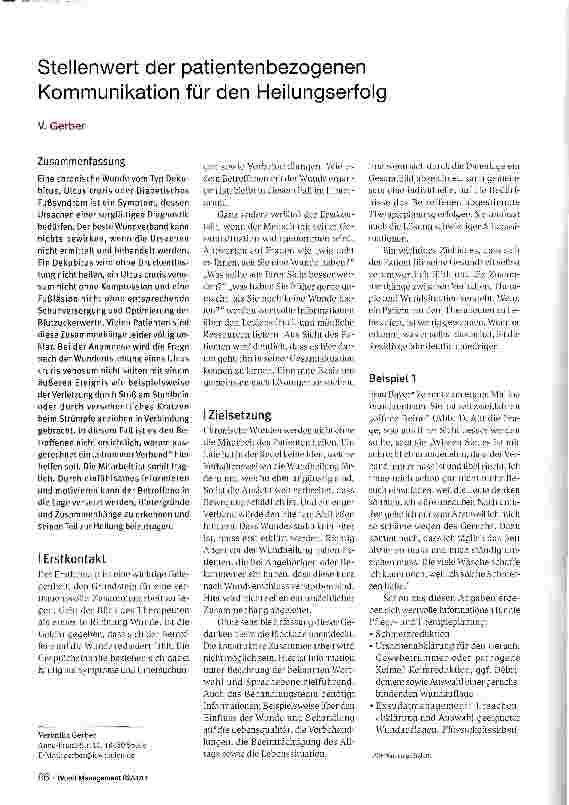 Vorschauseite 1: Stellenwert der patientenbezogenen Kommunikation für den Heilungserfolg