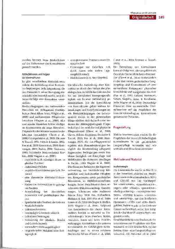 Vorschauseite 3: Präventive Maßnahmen zur Kontrakturprophylaxein der geriatrischen Pflege«Eine systematische Übersichtsarbeit.