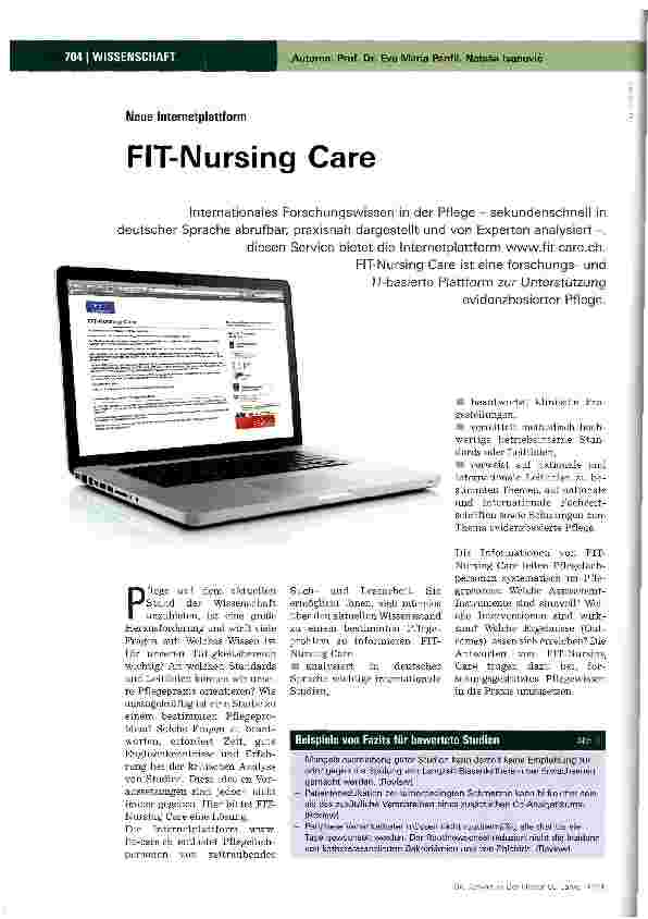 Vorschauseite 1: FIT-Nursing Care