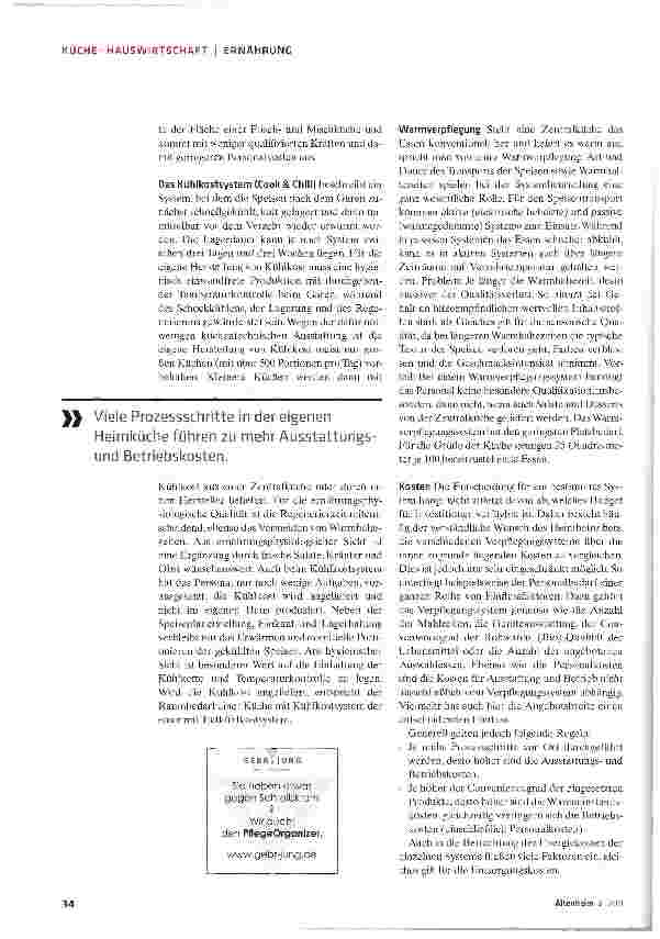 Vorschauseite 3: Verpflegung mit System