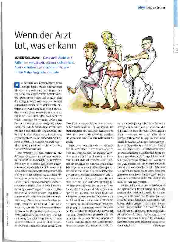 Vorschauseite 1: Wenn der Arzt tut, was er kann