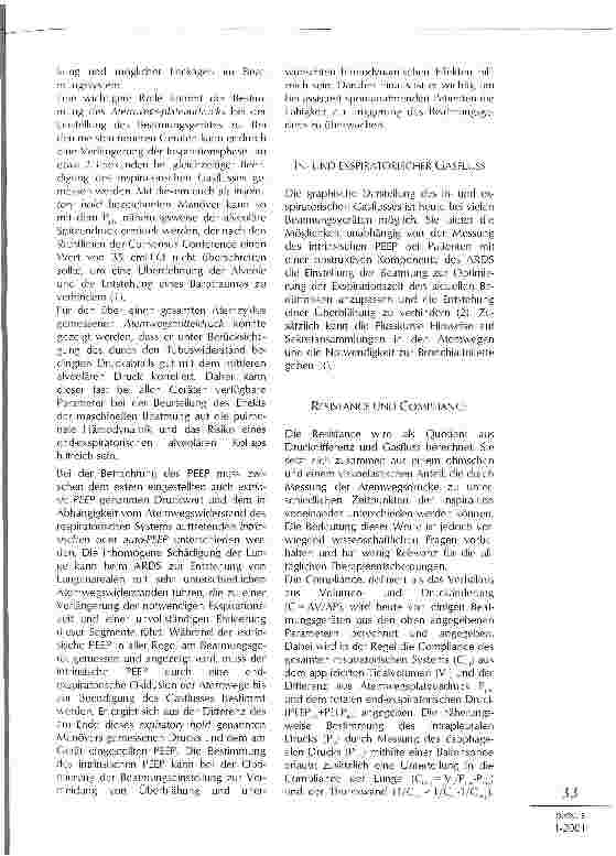 Vorschauseite 2: Atemmechanische Parameter - Hilfreiche Größen bei der Behandlung des akuten Lungenversagens?