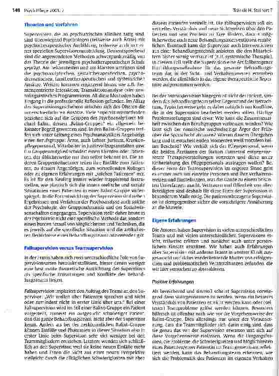 Vorschauseite 2: Supervision in psychatrischen Teams Eine kritische Bilanz