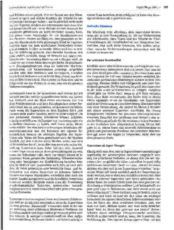 Vorschauseite 3: Supervision in psychatrischen Teams Eine kritische Bilanz