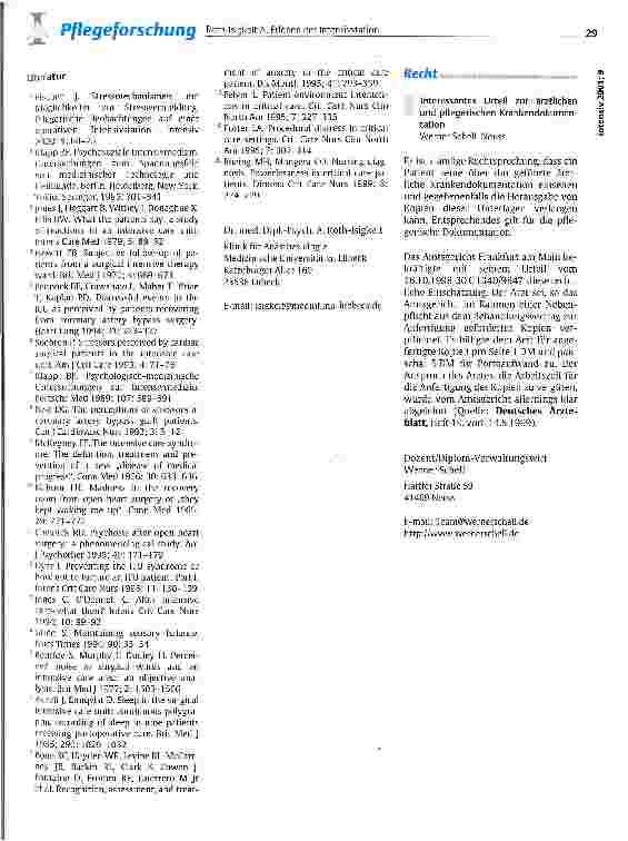 Vorschauseite 6: Wie erleben postoperative, herzchirurgische Patienten die pflegerische Versorgung auf der Intensivstation?