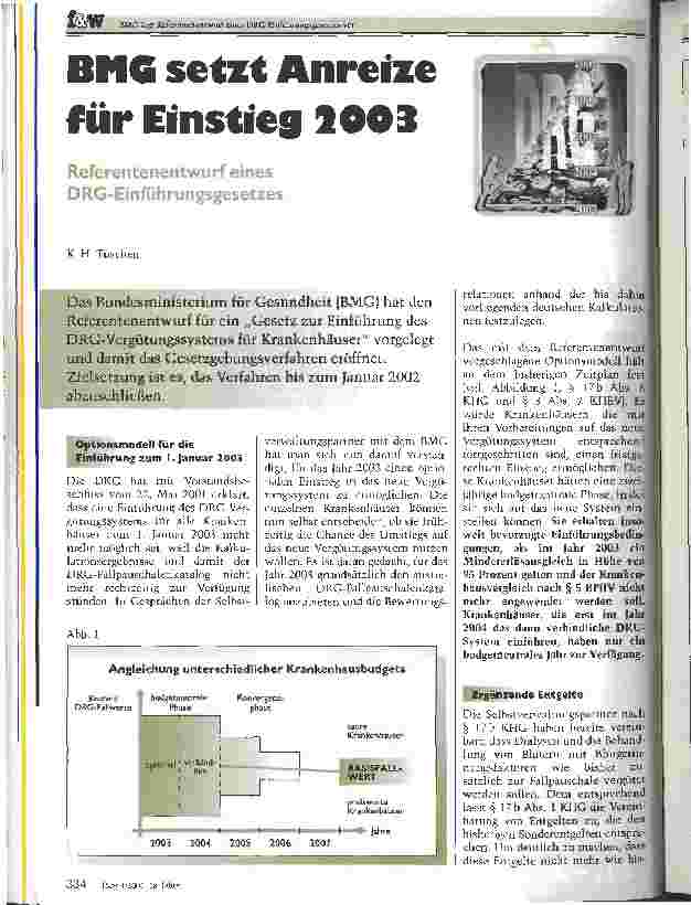 Vorschauseite 1: BMG setzt Anreize für Einstieg 2003