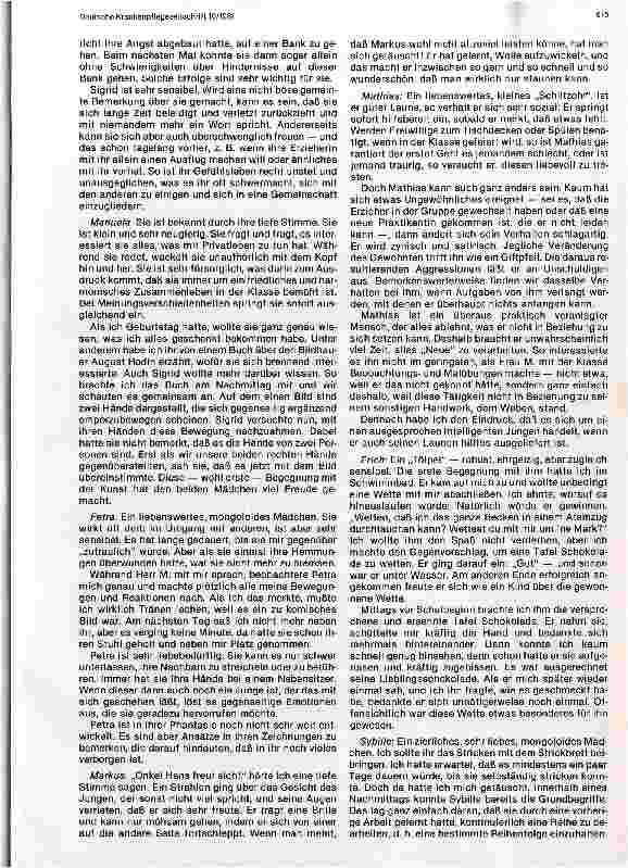 Vorschauseite 3: Mein Einsatz in der Werkstufe der Sonderschule eines Heimes für geistig behinderte Kinder