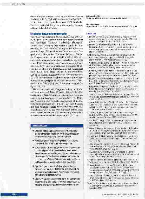 Vorschauseite 6: Koronare Herzerkrankung -Diagnose im Niedrigprävalenzbereich