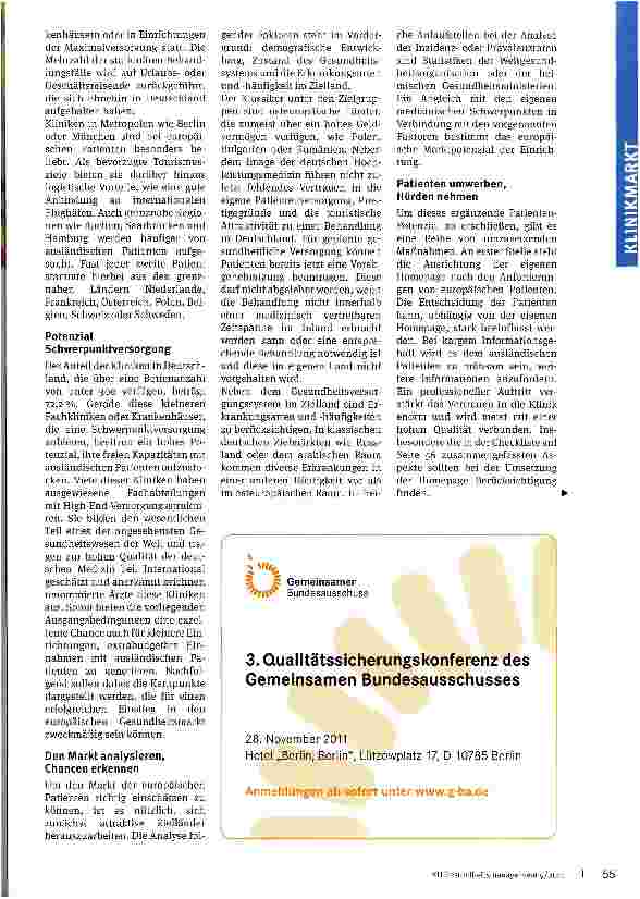 Vorschauseite 2: Grenzüberschreitende Gesundheitsversorgung
