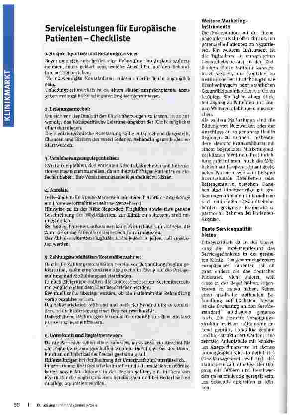 Vorschauseite 3: Grenzüberschreitende Gesundheitsversorgung