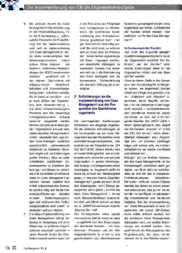 Vorschauseite 3: Die Implementierung von Case Management als Organisationsaufgabe