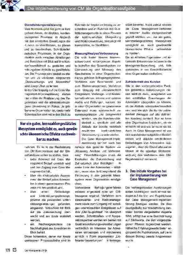 Vorschauseite 5: Die Implementierung von Case Management als Organisationsaufgabe