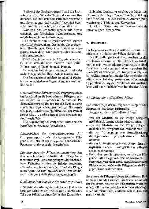 Vorschauseite 4: Offizielle und inoffizielle Inhalte der Pflege