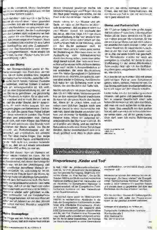 Vorschauseite 2: Mein Leben mit einem Stoma -Erfahrungsbericht einer Betroffenen