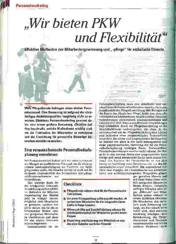 Vorschauseite 1: Wie bieten PKW und Flexibilität