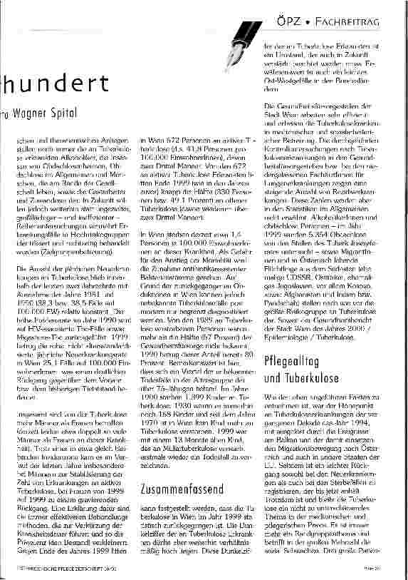 Vorschauseite 2: Tuberkulose - ein Problem an der Schwelle zum 21. Jahrhundert
