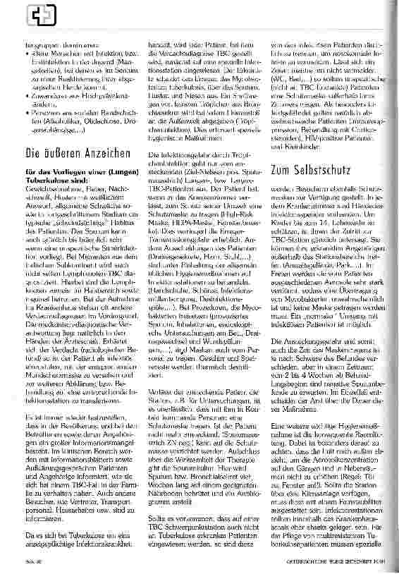 Vorschauseite 3: Tuberkulose - ein Problem an der Schwelle zum 21. Jahrhundert