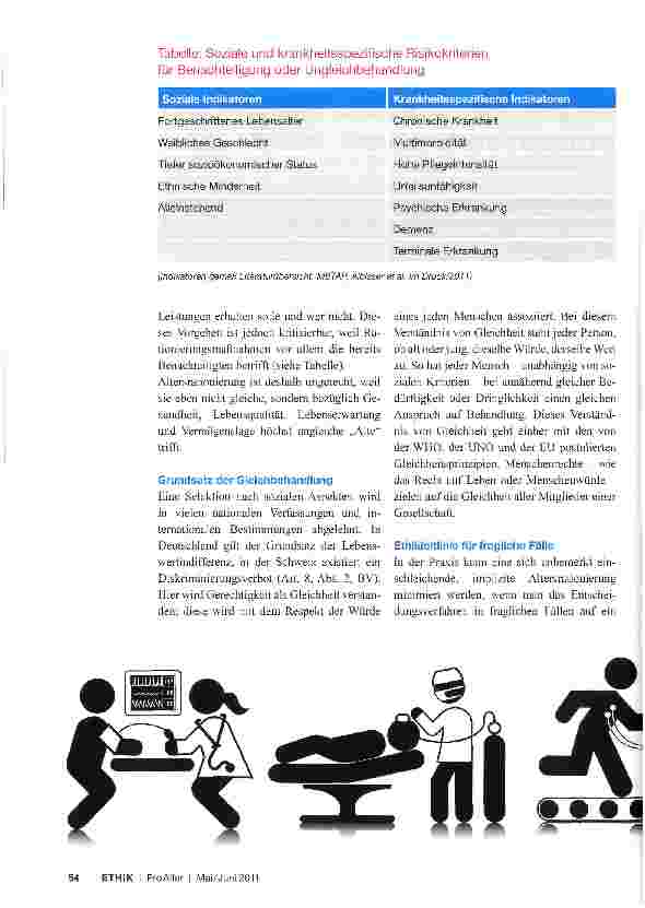 Vorschauseite 2: Ethische Fragen in der Geriatrie:Ist „Altersrationierung ethisch vertretbar?