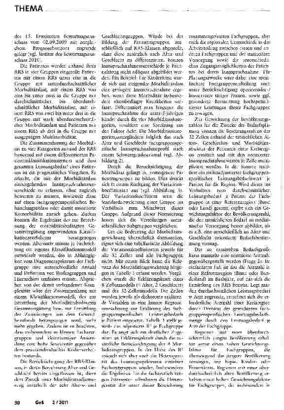 Vorschauseite 5: Möglichkeiten der fachgruppenspezifischen Risikoadjustierung der Verhältniszahlen für eine zeitgemäße Versorgungsplanung